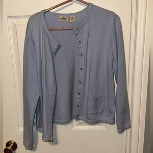 3 for $10 Vintage Genuine Sonoma Jean Company blue snap cardi sweatshirt sz s